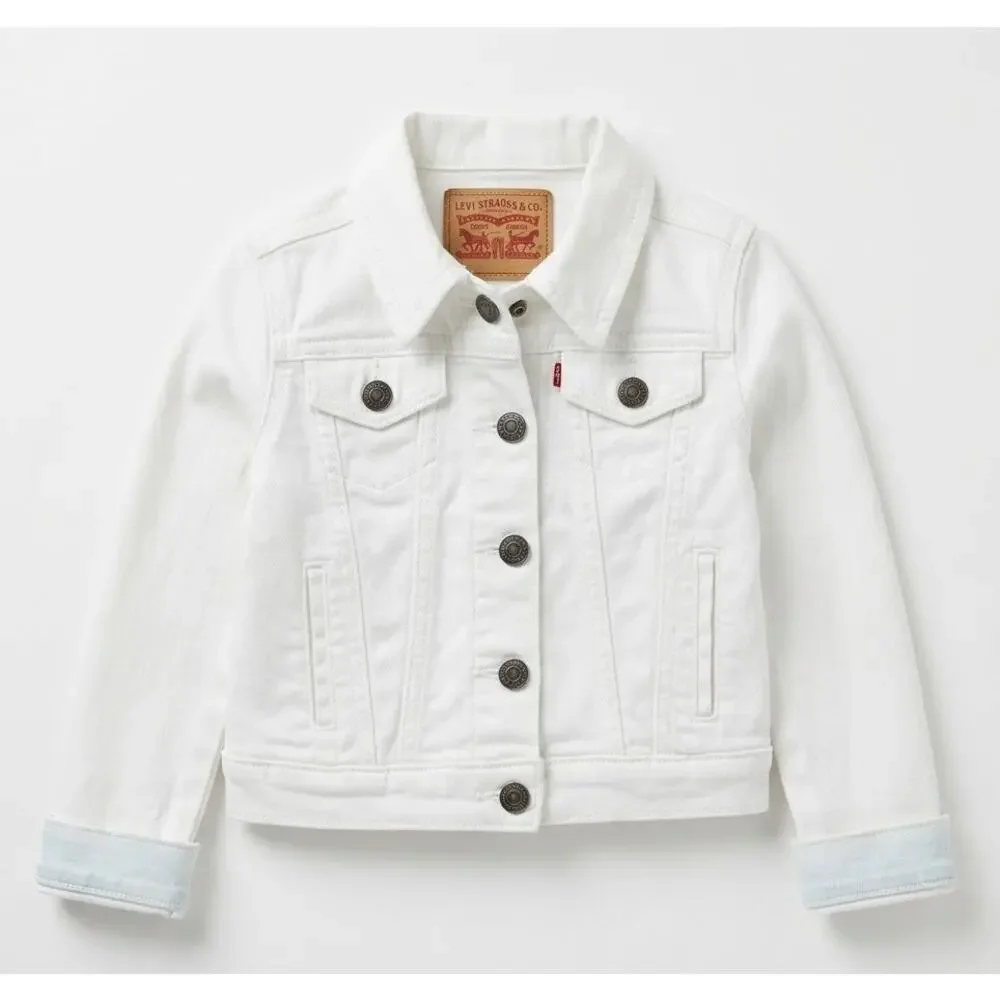 Levi's Toddler Girls White Denim Trucker Jacket Size 2T